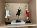 集思美 北欧现代装饰摆件创意篮球运动人物客厅办公室书柜电视柜工艺品 红黑白一套 实拍图
