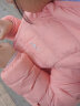 鸿星尔克（ERKE）童装男童中大童防风外套保暖时尚百搭户外运动羽绒服外套 桑橙粉 140 实拍图