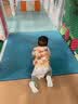 Aengbay昂贝 德绒婴儿裤子秋冬保暖秋裤新生儿按扣大PP裤宝宝大屁屁裤 条纹熊 90 cm 实拍图