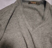 雅戈尔（YOUNGOR）羊毛衫男全绵羊毛羊毛衫舒适暖和厚度适中温暖舒适可内搭翻领衬衫 VYQW639994DYB灰色 L 105cm 实拍图