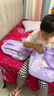 巴布兔书包小学生女生新款高颜值一二四到六年级轻便减负格子女童双肩包 紫色（6件套+笔盒+补习袋） 大号适合3-6年级使用 实拍图