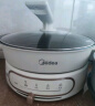 美的（Midea）烤肉锅电烤盘多功能电火锅一锅多用电煮锅分体式炖蒸煮一体电热锅火锅专用锅烤涮一体多功能料理锅 9.5L 【配煎烤盘和蒸笼】HGE2803 实拍图