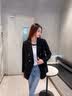 MeetMetro玛依尔2026春季新款黑色西装外套女时尚休闲职业气质西服 黑色【现货闪电发】 S 实拍图