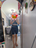 徽昂运动套装女瑜伽服跑步健身服速干衣拼色内衣短裤背心五分裤蓝L 实拍图