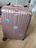 世界地理【德国】行李箱大容量女拉杆箱万向轮旅行箱男学生铝框箱20登机箱 玫瑰金（经典铝框亮面款） 20英寸 -可登机 实拍图