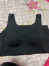 红豆（hongdou）背心女夏季冰丝无痕带胸垫打底内衣女运动透气背心 魅惑黑165 实拍图