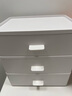 懒角落桌面收纳盒抽屉化妆品收纳盒办公电脑桌面收纳 白色抽屉三个装 实拍图