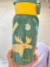 FGA富光儿童保温杯316不锈钢带吸管水壶学生宝宝喝水杯双盖杯子绿 实拍图