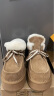 百丽甜美保暖雪地靴女棉鞋蝴蝶结加绒短靴B1586DM3 棕色 38 实拍图