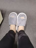 果洛菲（GUOLUOFEI）日式木地板开口棉拖鞋女春秋软底男家用四季情侣拖鞋 灰色 40-41 实拍图