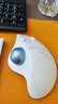 罗技（Logitech）ERGO M575 S无线蓝牙鼠标 无线轨迹球鼠标办公 人体工学鼠标双模 Mac笔记本电脑电池款USB家用鼠标 M575 珍珠白(优联接收器) 实拍图