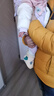 巴拉巴拉童装婴儿羽绒服连体衣宝宝衣服冬装哈衣爬服萌趣男童女童 粉紫A70708 73 cm 实拍图