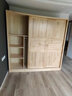 裕乡 衣柜卧室 实木衣柜 全实木家具推拉门衣柜移门二门大衣柜简 三门清漆款【长200*深55*高200】衣柜 实拍图