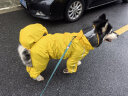 SLPC狗狗雨衣大型犬四脚全包金毛雨衣带帽子尾罩防水中型宠物雨衣 蛋黄色 11XL（适合约75-90斤） 实拍图