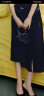 伊芙丽（eifini）伊芙丽结构设计感高质感二醋酸衬衫式连衣裙女2024夏装新款小黑裙 藏青 165/88A/L 晒单实拍图