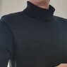 利郎轻时尚男装【可机洗绵羊毛】冬季新款羊毛衫男亲肤保暖针织毛衣 黑色A4DMS003 2XL (180) 实拍图
