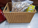 ken's 大号卧室衣物毛巾拖鞋收纳筐塑料藤编北欧风储物篮书报整理筐 浅咖色35*25*18cm双编 实拍图