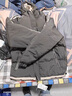 安初夏羽棉绒服男士休闲套装秋冬季短款棉衣男连帽保暖衣服外套男装棉袄 M8889灰色+白毛衣+牛仔裤 XL 【120-140斤】 实拍图
