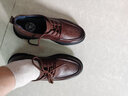 骆驼（CAMEL）通勤英伦复古牛皮商务正装休闲皮鞋男 G13A155022 棕色 40  实拍图