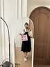 千禧华府洞洞板穿衣镜旋转全身移动落地镜家用衣架一体试衣镜子170*40暖白 实拍图