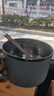 美厨（maxcook）304不锈钢泡面碗 学生饭盒餐杯泡面杯1500ML 配餐具 灰MCWA8464 实拍图