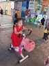 ASK JUNIOR女童裙子2025夏薄款小童花边袖纯色甜美公主裙 红色 130 实拍图