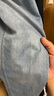 真维斯（Jeanswest）夏季薄款牛仔裤男冰丝修身直筒潮牌男裤新款弹力男士长裤子 蓝色 29 码 实拍图