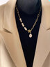 晓色毛衣链女高级感2025新款复古巴洛克仿珍珠吊坠金属拼接项链ins风 实拍图
