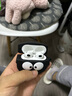 京苑 适用于AirPods Pro二代保护套airpods4苹果耳机套1/2/3代卡通蓝牙壳一二三代硅胶防摔保护壳 【黑色煤球】+挂钩 AirPods 3(第三代)保护套 实拍图