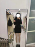 皮尔卡丹黑色性感辣妹纯欲连衣裙子女2025春秋新款显瘦收腰长袖包臀后妈裙 黑色【连衣裙女夏/垂坠感连衣裙 M 45/55kg 实拍图