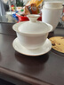 铂呐苓 功夫茶具 羊脂玉盖碗白瓷三才盖碗茶杯陶瓷茶碗带盖茶具描金茶碗 三才盖碗【陶瓷白160ml】 实拍图
