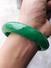 行婷 行婷 满绿翡翠(处理)手镯女冰种正阳绿飘绿花玉手镯子  58-59mm 实拍图