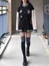 MXQP学院风棒球服外套女2025秋冬新款韩版宽松休闲卫衣百搭撞色上衣潮 黑色 M 【80-110斤】 实拍图