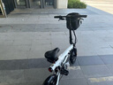 BAICYCLE小白折叠电动自行车男女代步电瓶车便携式小型迷你超轻长续航隐藏锂电池电动助力单车 S2Pro白色/400W前后双避震 实拍图