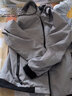 西域骆驼（VANCAMEL）夹克男春秋连帽外套休闲男士青年上衣潮流百搭男装 浅灰色 XL 实拍图