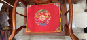 凤公馆中式坐垫套罩可拆洗实木沙发餐椅垫圈椅垫凳垫客厅茶桌椅子垫防滑 大五福 红色  坐垫45*38cm(4cm高密度海绵)不含抱枕 实拍图