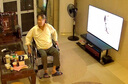 三贵（MIKI）手动轮椅车老人家用折叠轻便舒适航太铝合金免充气胎免安装MPT-43 【靠背不可折叠】MPT-43L蓝色 实拍图