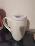 后海700ML大容量马克杯带盖骨瓷喝水杯子办公室茶杯女陶瓷水杯有盖的 腰鼓杯-天香百合紫[700ML可微波] 实拍图