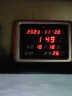 虹泰（HoTai）挂钟万年历电子钟客厅电子日历挂钟创意简约家用电子钟表188-228 A129-02黑-wifi授时版 实拍图
