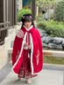 女童国风冬装马面裙套装过年拜年服冬季儿童秋冬新年汉服喜庆唐装 裙子+上衣+披风 130 晒单实拍图