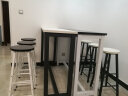 思臣 吧台桌家用高脚桌椅组合阳台小吧台简约现代咖啡桌长条桌子 白架+黑色面 单桌/长140*宽40*高100cm 实拍图