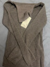无印良品（MUJI）女式 罗纹可水洗高领毛衣 长袖打底针织衫上衣毛衫 BAG01A1A 深咖啡色 M 160/84A 实拍图