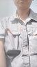 鸿赫工作服夏季短袖套装男女夏天长袖劳保服工衣工厂服汽修服定制工装 【耐磨透气款】灰色短袖 XL /175套装 实拍图