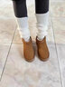 达芙妮厚底防水防滑雪地靴女秋冬季2025新款真皮加绒加厚短靴东北大棉鞋 栗色【长绒抗寒】 36 实拍图