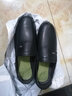 蜻蜓牌夏季凉鞋男真皮商务休闲凉皮鞋男镂空洞洞鞋透气软底中老年爸爸鞋 黑色 41 实拍图
