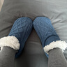 槿城加绒加厚地板袜女室内居家袜子地板鞋大人袜套秋冬儿童防滑底棉袜 翻毛蓝色 1双 34-39（24cm） 实拍图