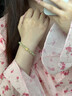 纪梵哲轻奢和田玉手串999足硬金女士手链珠宝首饰生日礼物送女友老婆 和田玉玫瑰之恋手串 礼盒装 实拍图
