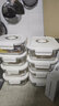 家の物语（KATEI STORY）日本电动抽真空保鲜盒密封冰箱收纳盒食品级玻璃饭盒微波炉便当盒 米白盖1480ml18件套【多规格】 实拍图