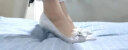 RVROMEO VIVILLE北海 法式高跟鞋婚鞋女细跟尖头新娘鞋蝴蝶结水晶鞋成人礼单鞋 北海/银色 8cm （pink礼盒套装） 37 晒单实拍图