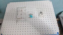美之高（MZG） 洞洞板免打孔墙面置物架立式挂板玄关收纳架子金属配件展示架 【ABS板】45*60cm 白色 实拍图